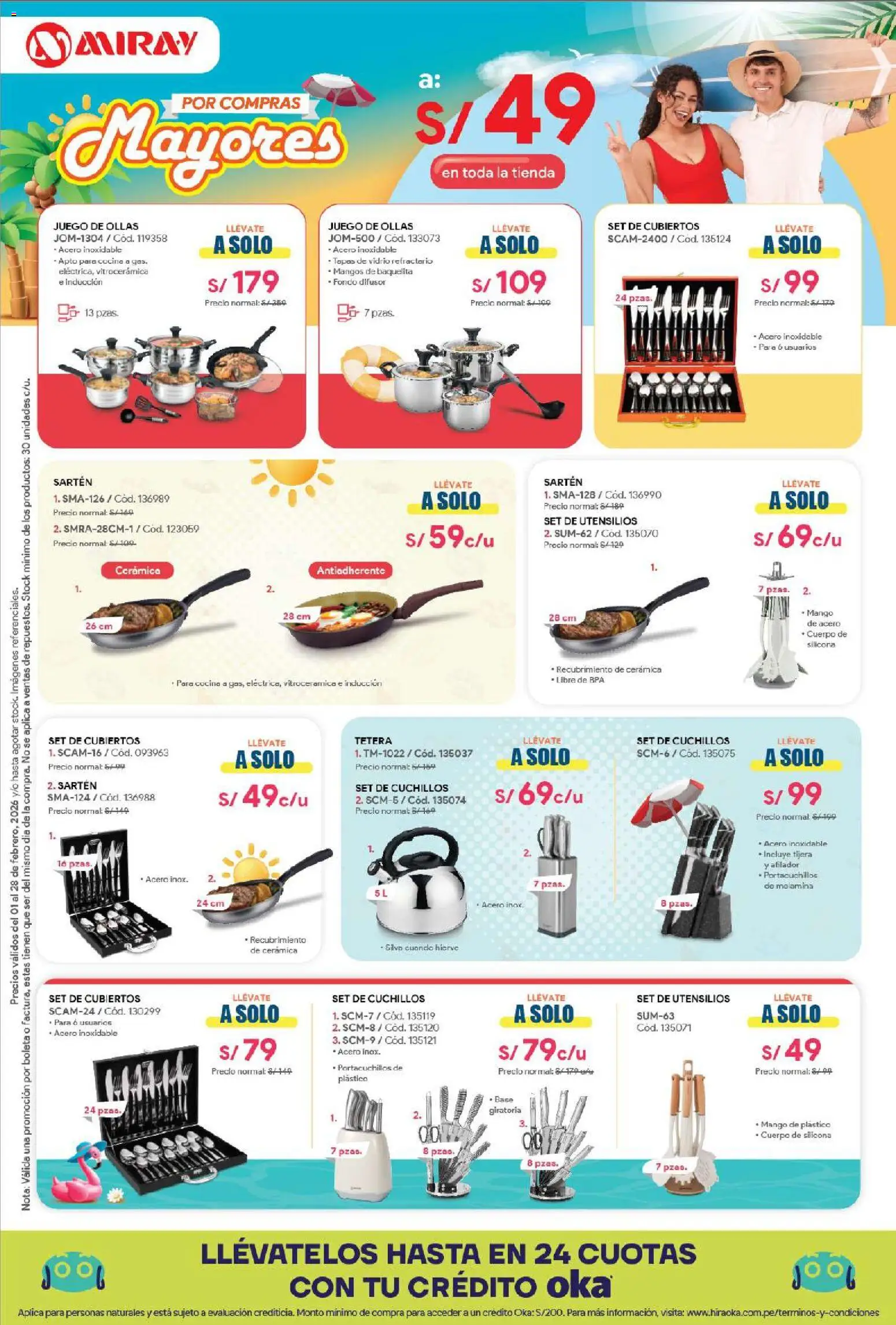 Catálogo Hiraoka válido desde 01.02.2026 | Página: 7 | Productos: Mangos, Juego, Cocina