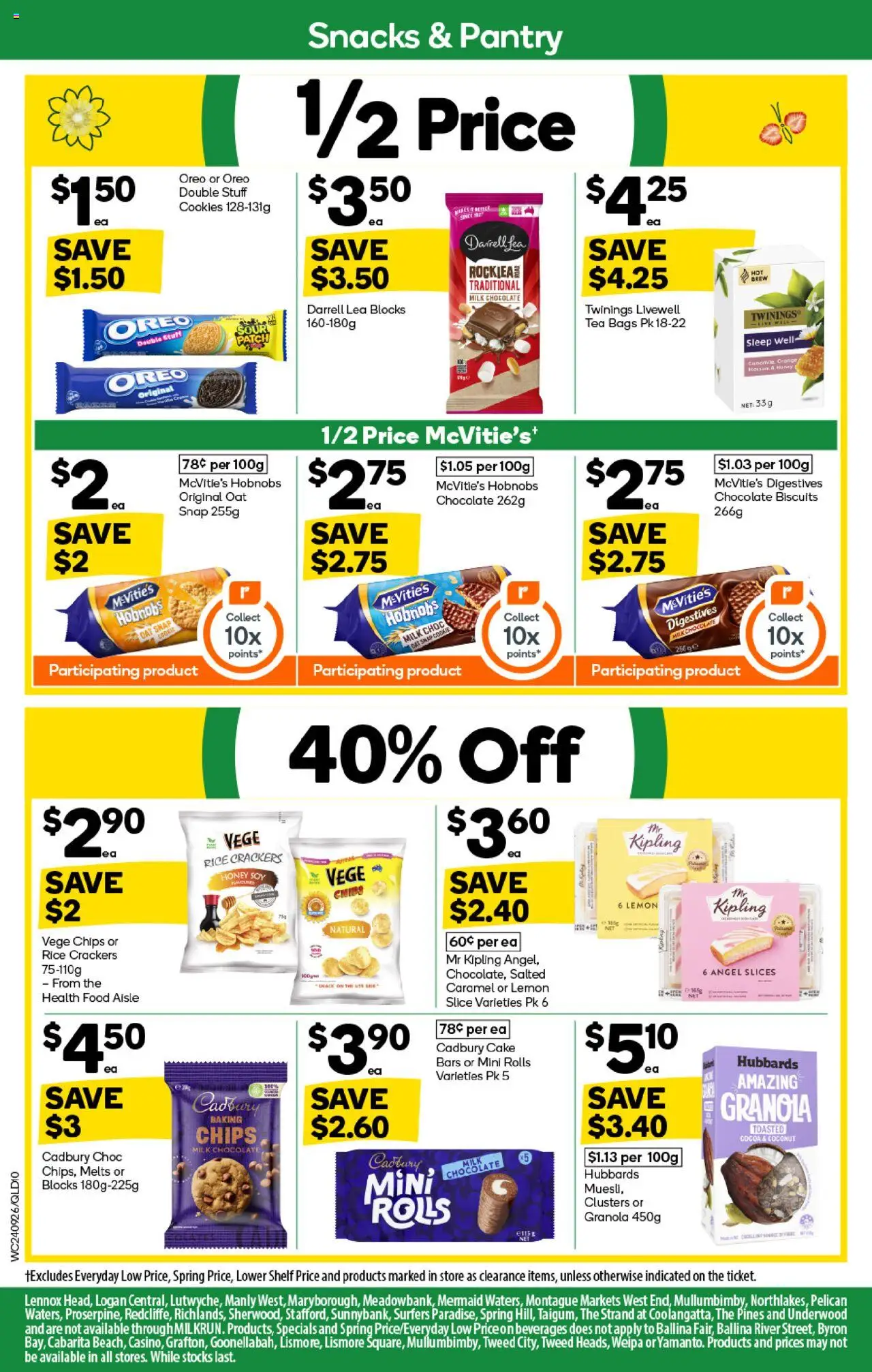 Woolworths catalogue - valid from 24.09.2025 | Page: 10 | Products: Crackers, Chocolate, Rice, Tea