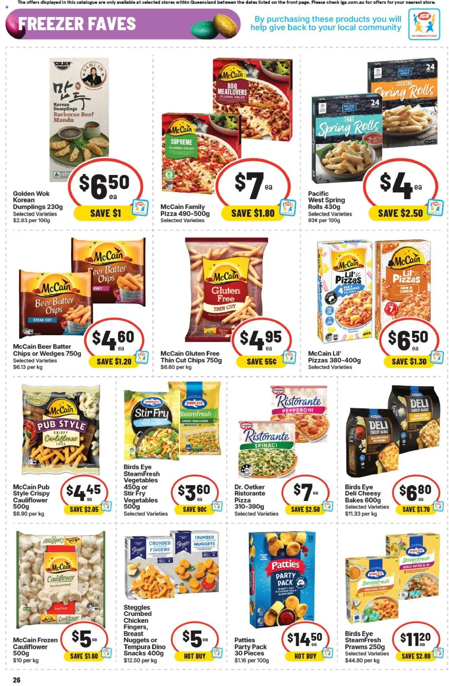 IGA catalogue - valid from 01.04.2026 | Page: 29 | Products: Pizza, Pineapple, Vegetables, Cauliflower