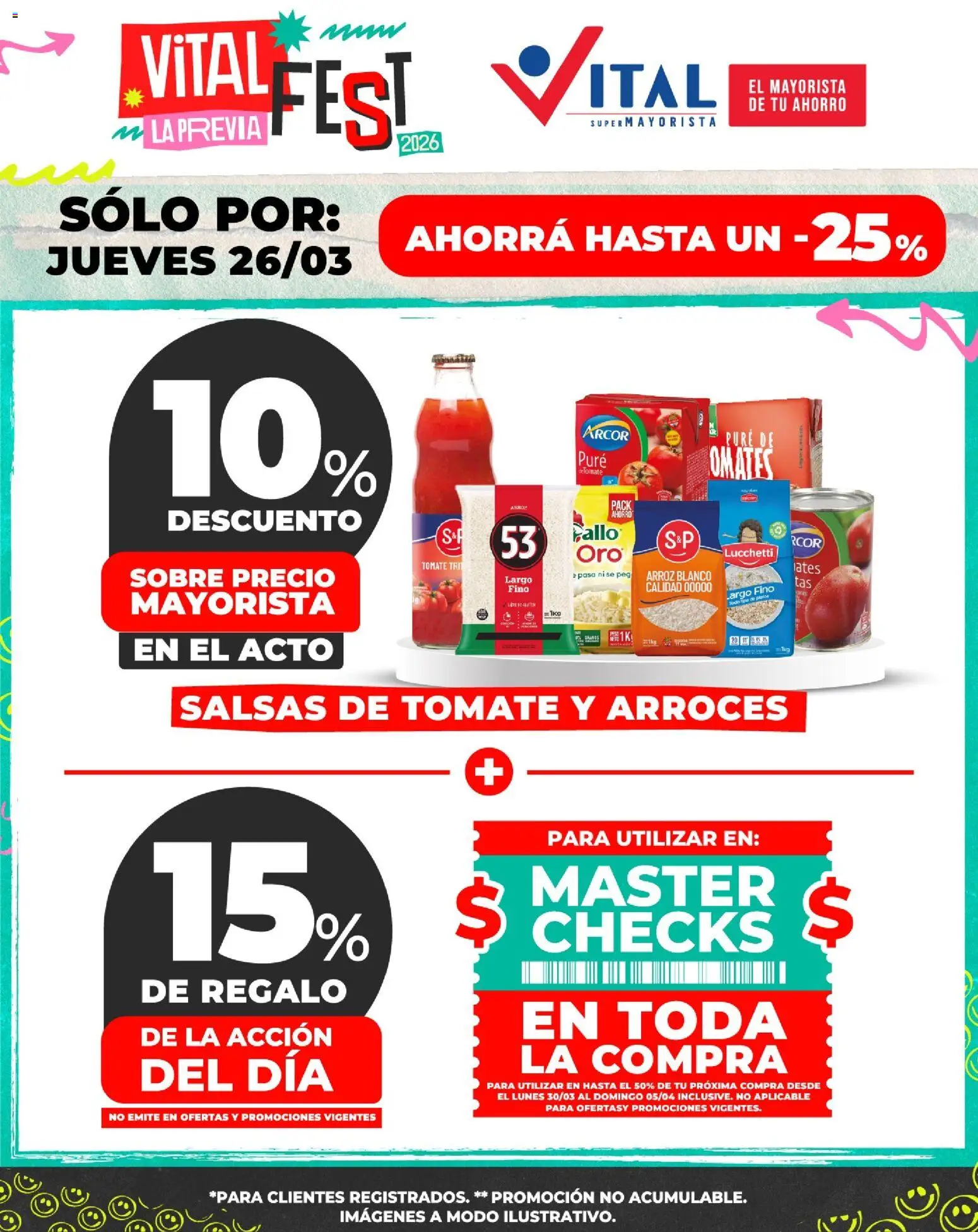 Vital - Sólo por │ válido desde el 26.03.2026 | Página: 3 | Productos: Sobre, Tomate, Arroz