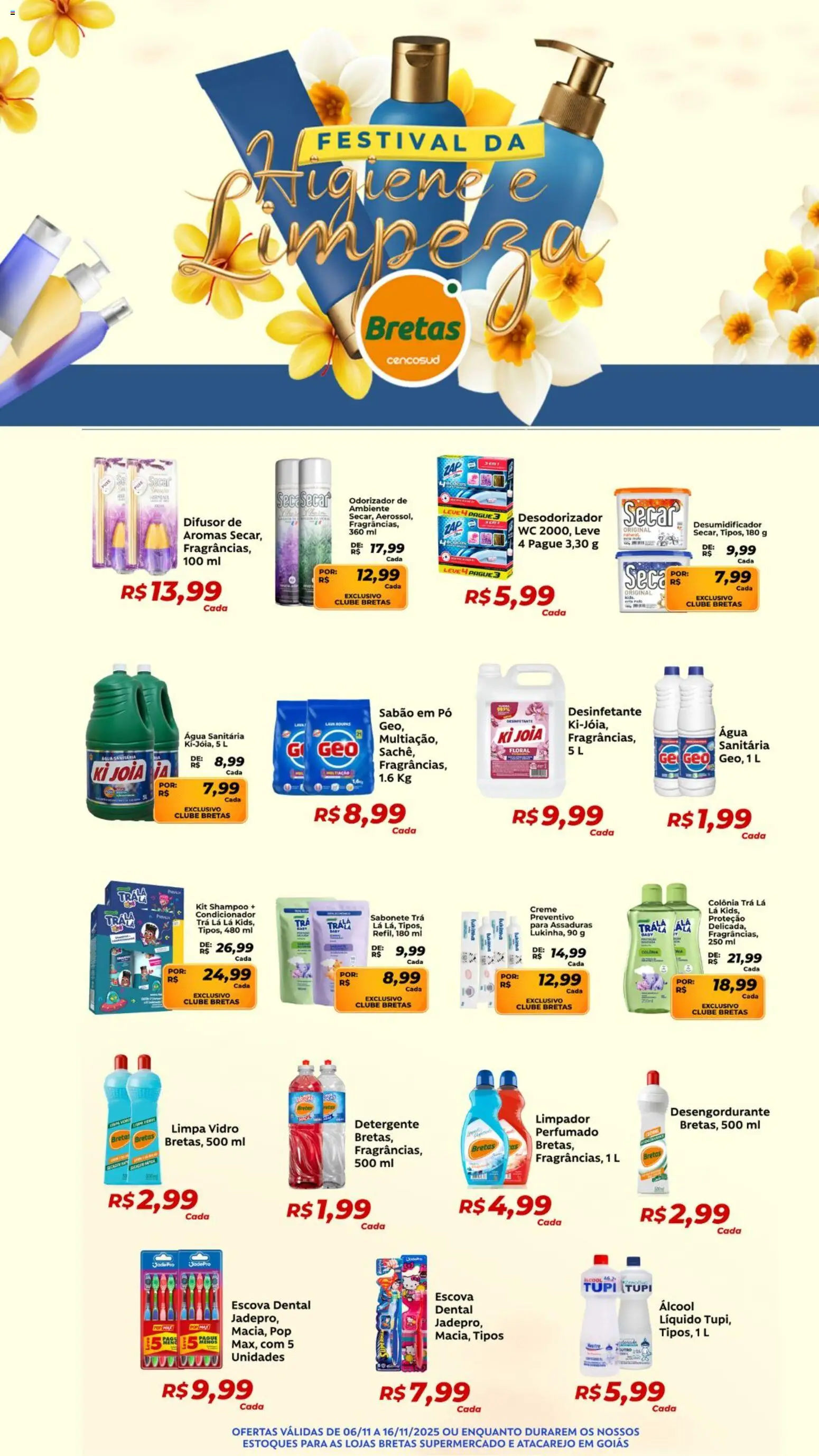 Bretas Folheto - válido de 06.11.2025 | Página: 2 | Produtos: Difusor, Shampoo, Pó, Detergente