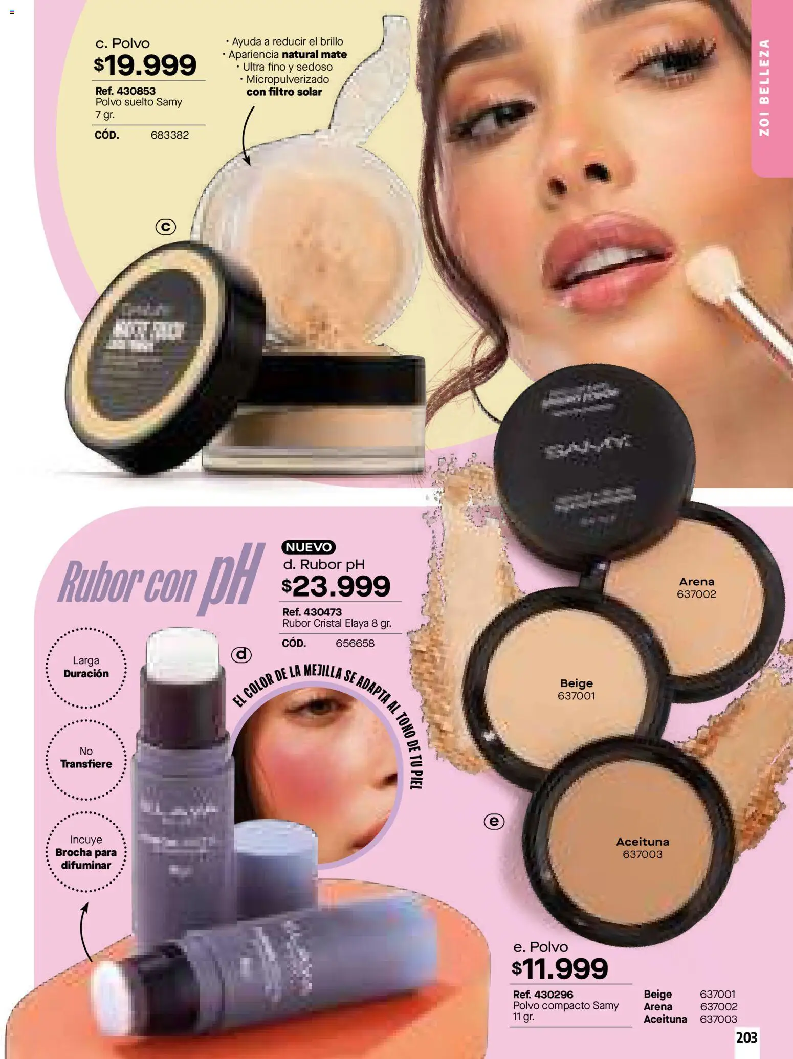 Pacifika revista - valida desde el 24.02.2026 | Página: 205 | Productos: Polvo compacto, Rubor, Brocha, Polvo