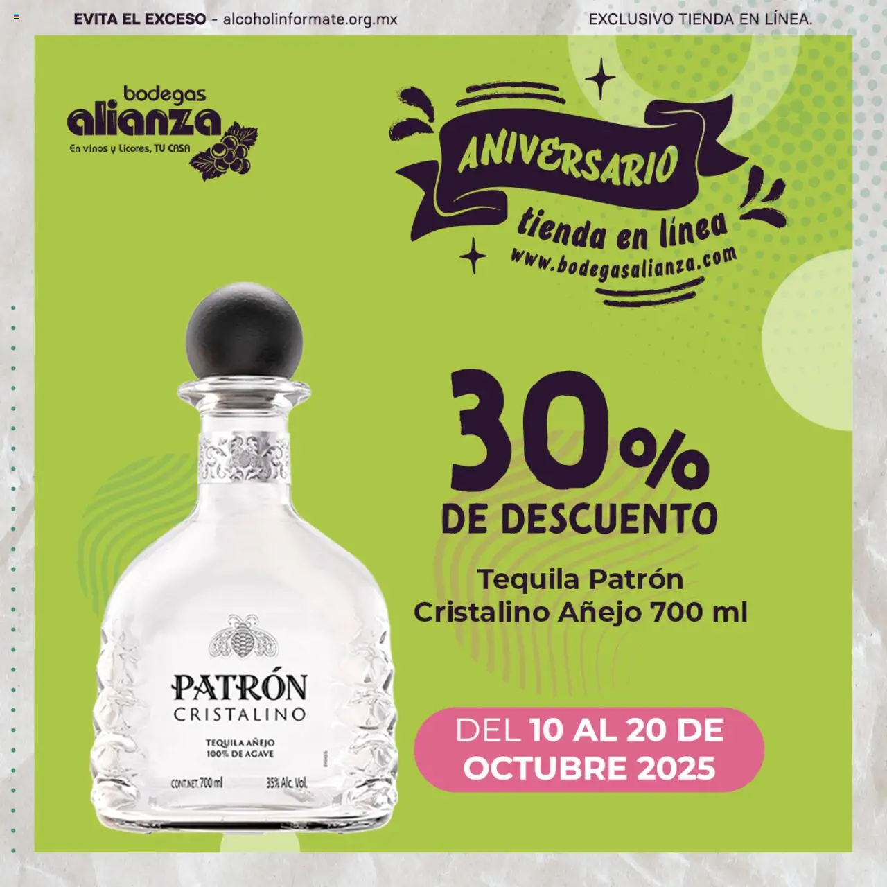 Nuevas ofertas de Bodegas Alianza válidas en toda la República Mexicana desde el 10.10.2025. ¡Encuentra las mejores ofertas en Bodegas Alianza - Catálogo Tequilas! | Página: 4 | Productos: Tequila