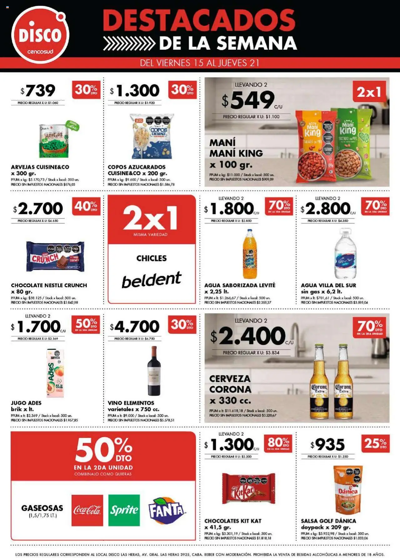 Disco ofertas │ válido desde el 15.08.2025 | Página: 8 | Productos: Copos, Chicles, Mani, Chocolate