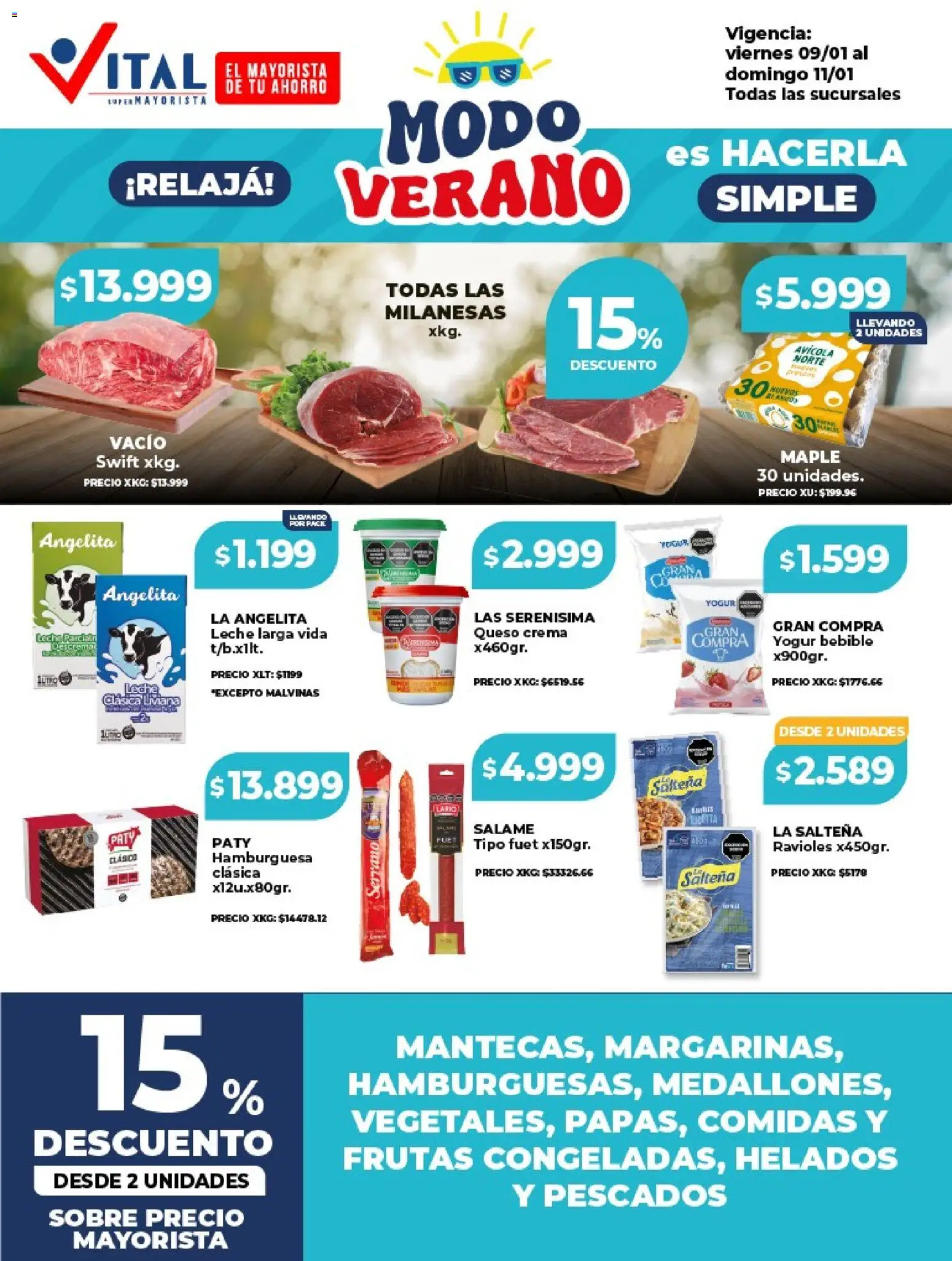 Vital - Ofertas fin │ válido desde el 09.01.2026 | Página: 2 | Productos: Sobre, Queso, Yogur, Crema