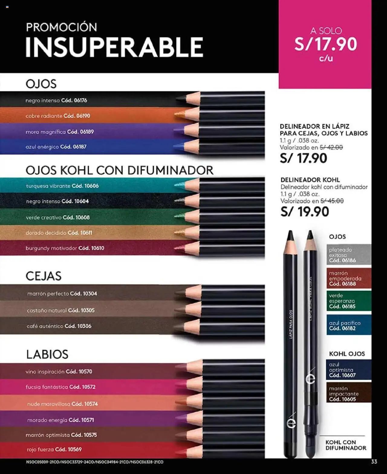 Catálogo Ésika válido desde 23.06.2025 | Página: 33 | Productos: Delineador, Café, Vino