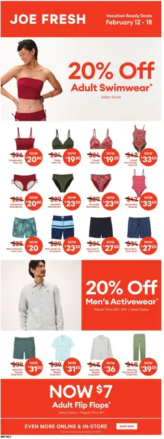 Preview of Loblaws weekly flyer / circulaire from shop Loblaws valid from 12.02.2026 | Page: 16 | Products: Swimsuit, Shirt