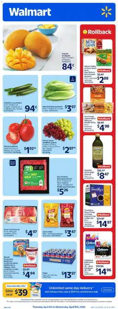 Preview of Walmart weekly flyer from shop Walmart valid from 09.04.2026