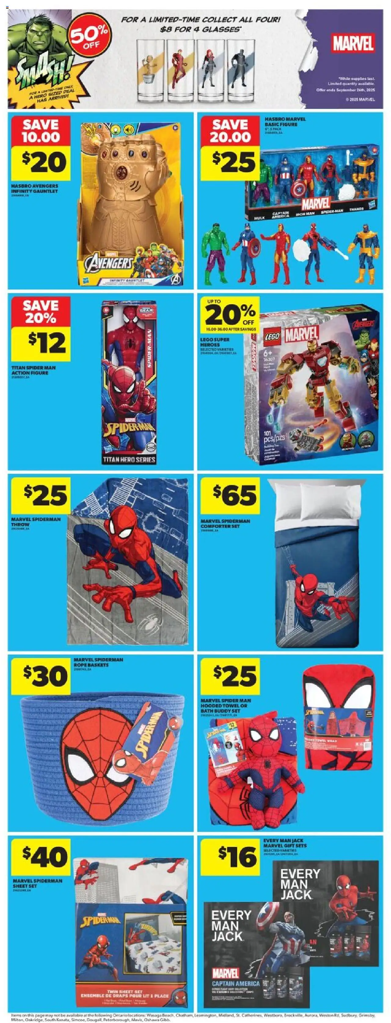 Real Canadian Superstore flyer valid from 18.09.2025 | Page: 10 | Products: Glasses, Bath