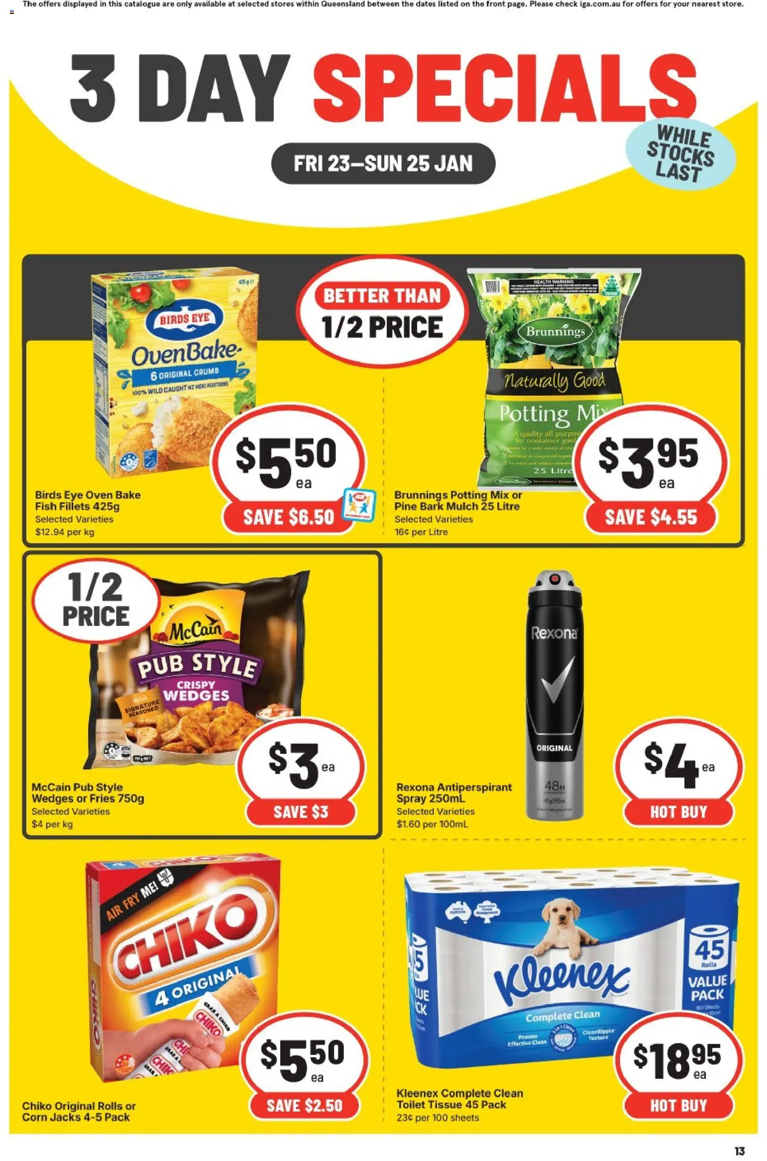 IGA catalogue - valid from 23.01.2026 | Page: 4 | Products: Toilet, Fish, Antiperspirant, Oven