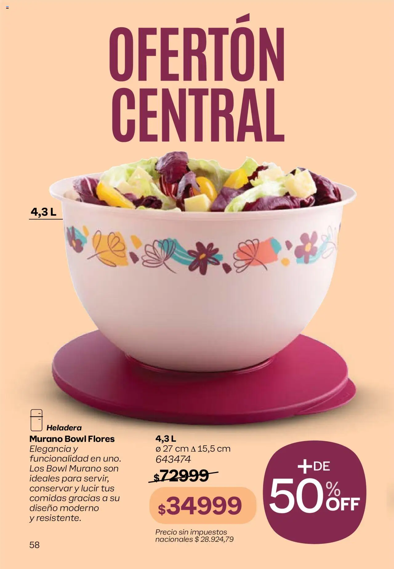 Tupperware Folleto │ válido desde el 11.08.2025 | Página: 59 | Productos: Bowl, Heladera