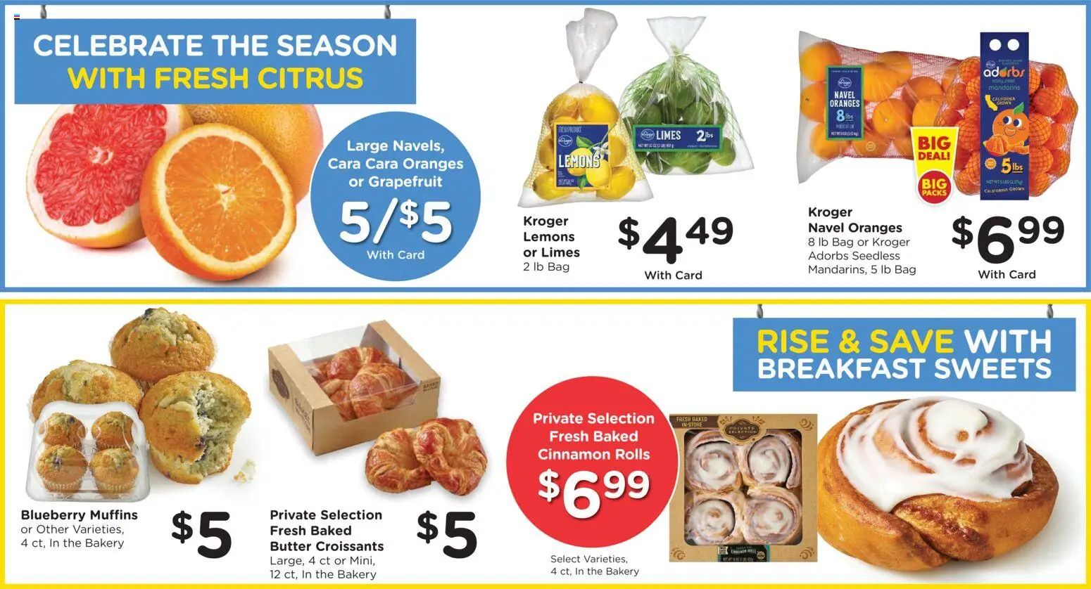 King Soopers Weekly Ad - valid from 08.04.2026 | Page: 10 | Products: Bakery, Oranges, Grapefruit, Bag
