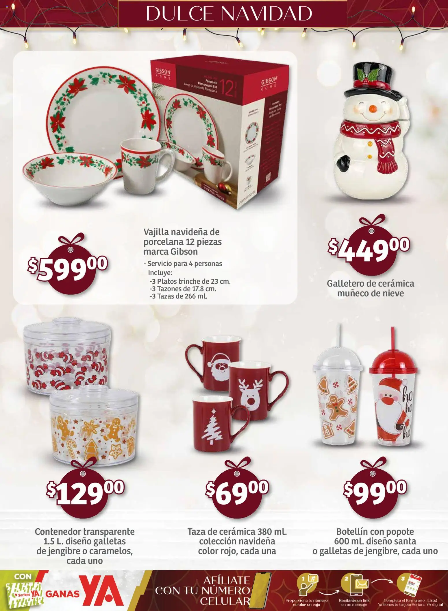 Nuevas ofertas de Soriana válidas en toda la República Mexicana desde el 25.09.2025. ¡Encuentra las mejores ofertas en Soriana - Decoración Navideña Mercado Nacional! | Página: 4 | Productos: Taza, Galletas, Contenedor, Caja