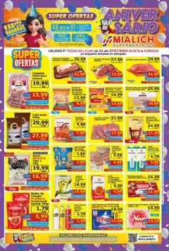 Mialich Supermercados Folheto - válido de 24.07.2025 | Página: 1 | Produtos: Feijão, Mialich