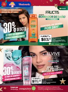 Vista previa de Del Sol y Woolworth catálogo Belleza Diciembre , nuevo folleto de la tienda, válido en México a partir del 27.11.2025 | Página: 10 | Productos: Col, Brillo, Acondicionador