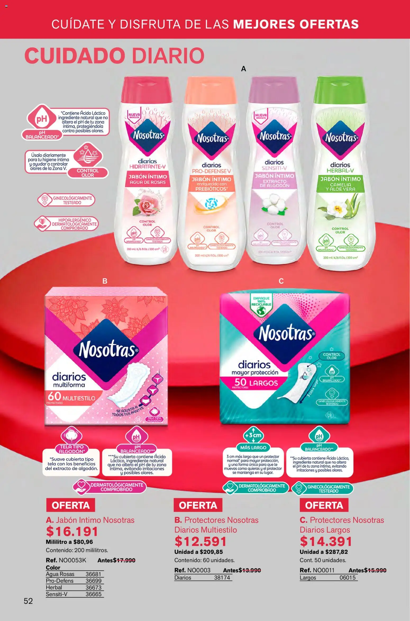 Leonisa revista - valida desde el 02.01.2026 | Página: 52 | Productos: Agua, Té, Algodón, Loción tonificante