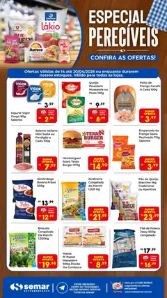 Semar Supermercado ofertas Especial Perecíveis - Pré-Visualização do folheto da loja Semar Supermercado, válido de 14.04.2026