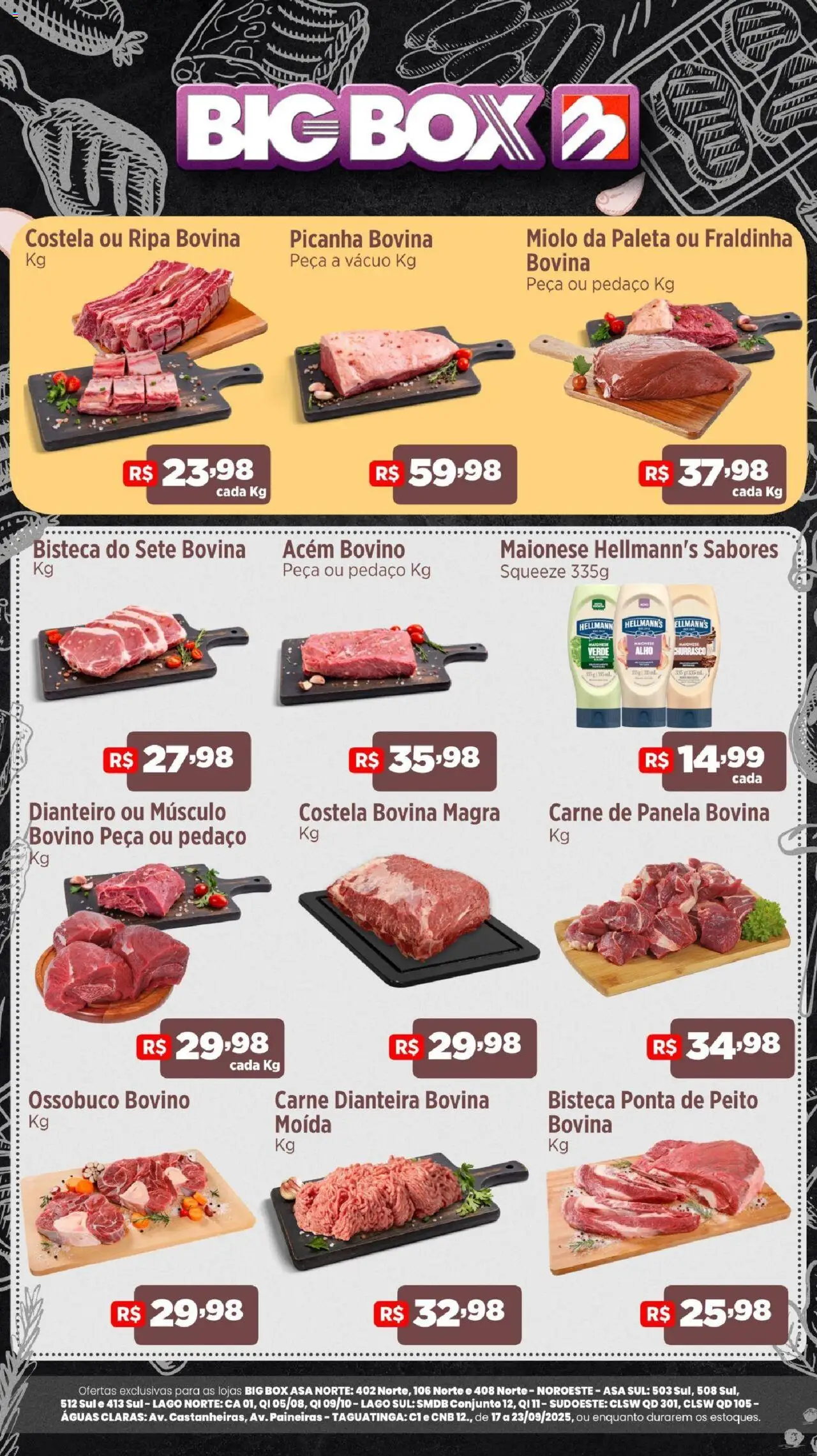 Big Box Folheto - válido de 17.09.2025 | Página: 1 | Produtos: Alho, Panela, Picanha, Maionese