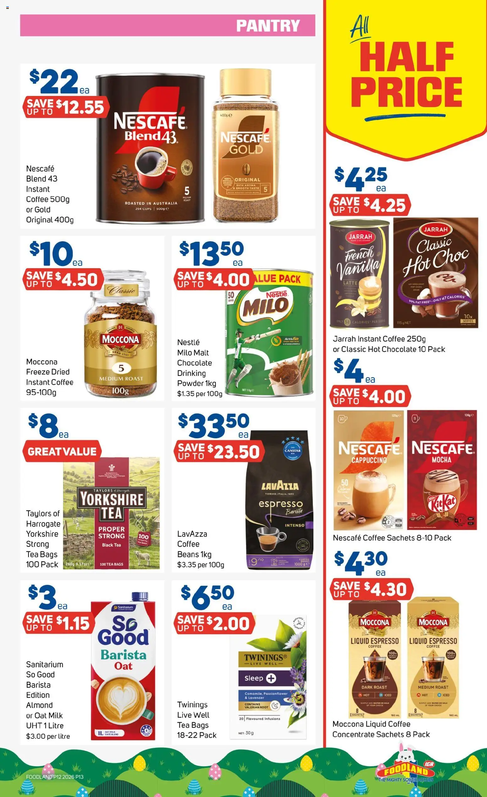 Foodland catalogue - valid from 18.03.2026 | Page: 13 | Products: Powder, Coffee, Chocolate, Water