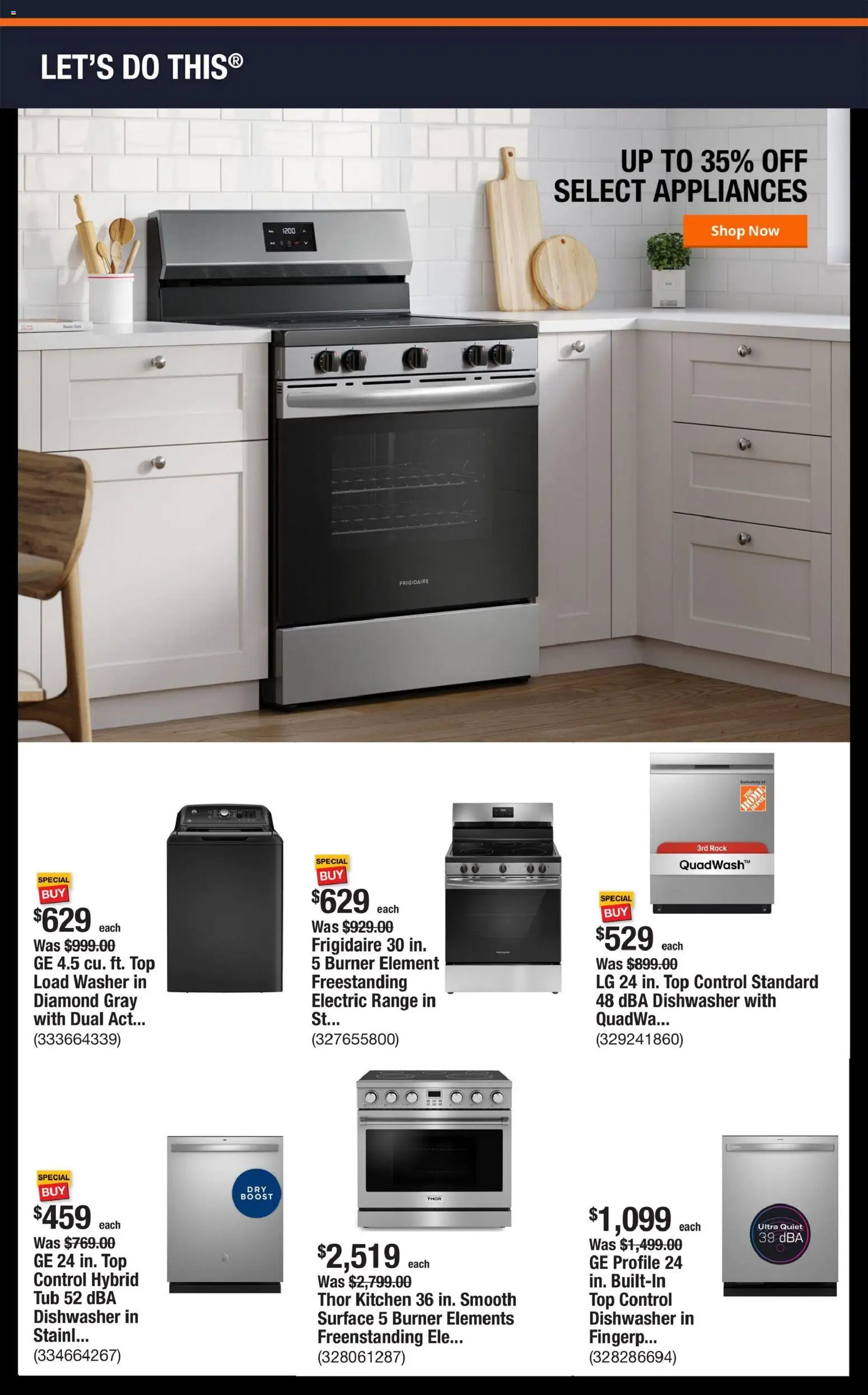 Home Depot Shop Pro Ad - NY - valid from 26.01.2026 | Page: 3 | Products: Washer, Dishwasher
