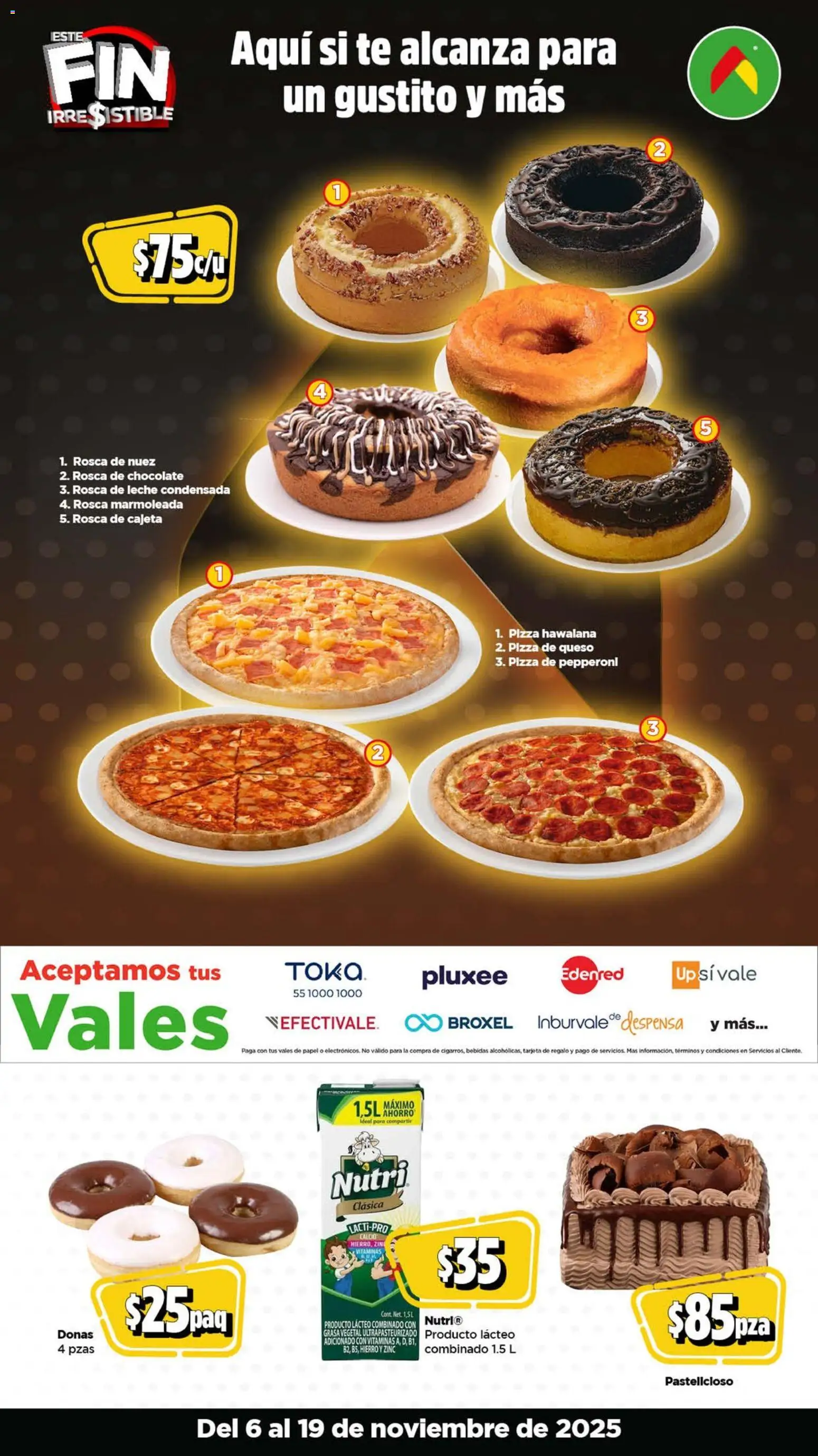 Nuevas ofertas de Bodega Aurrerá válidas en toda la República Mexicana desde el 06.11.2025. ¡Encuentra las mejores ofertas en Bodega Aurrerá Buen Fin ! | Página: 3 | Productos: Chocolate, Pizza, Nuez, Despensa