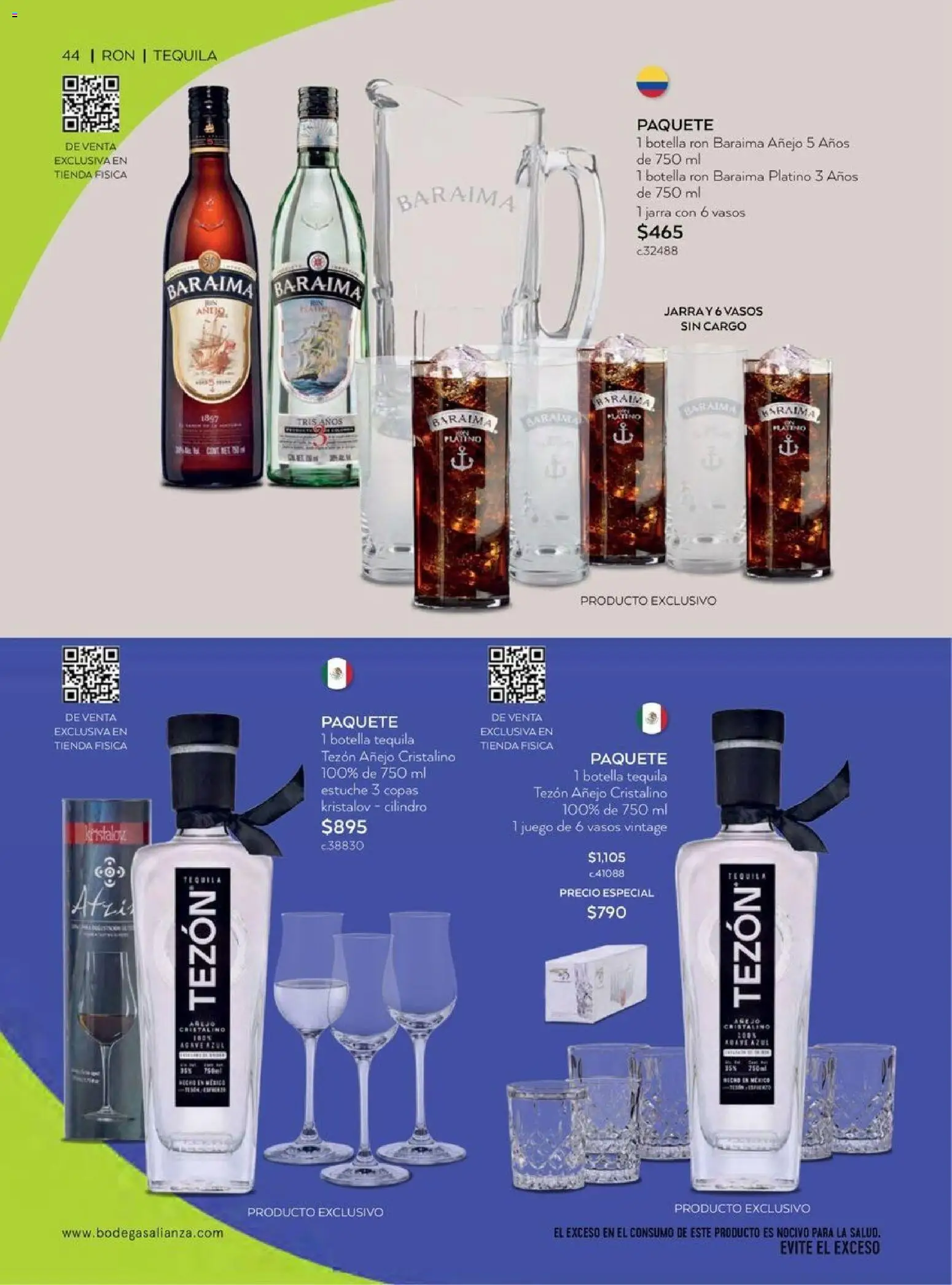 Nuevas ofertas de Bodegas Alianza válidas en toda la República Mexicana desde el 01.04.2026. ¡Encuentra las mejores ofertas en Bodegas Alianza catálogo! | Página: 46 | Productos: Tequila, Juego, Botella, Jarra