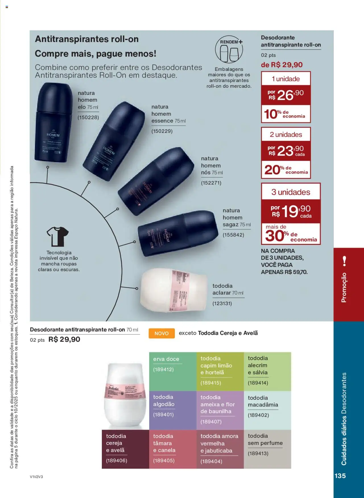 Natura Folheto - válido de 05.06.2025 | Página: 135 | Produtos: Hortelã, Roupas, Algodão, Ameixa