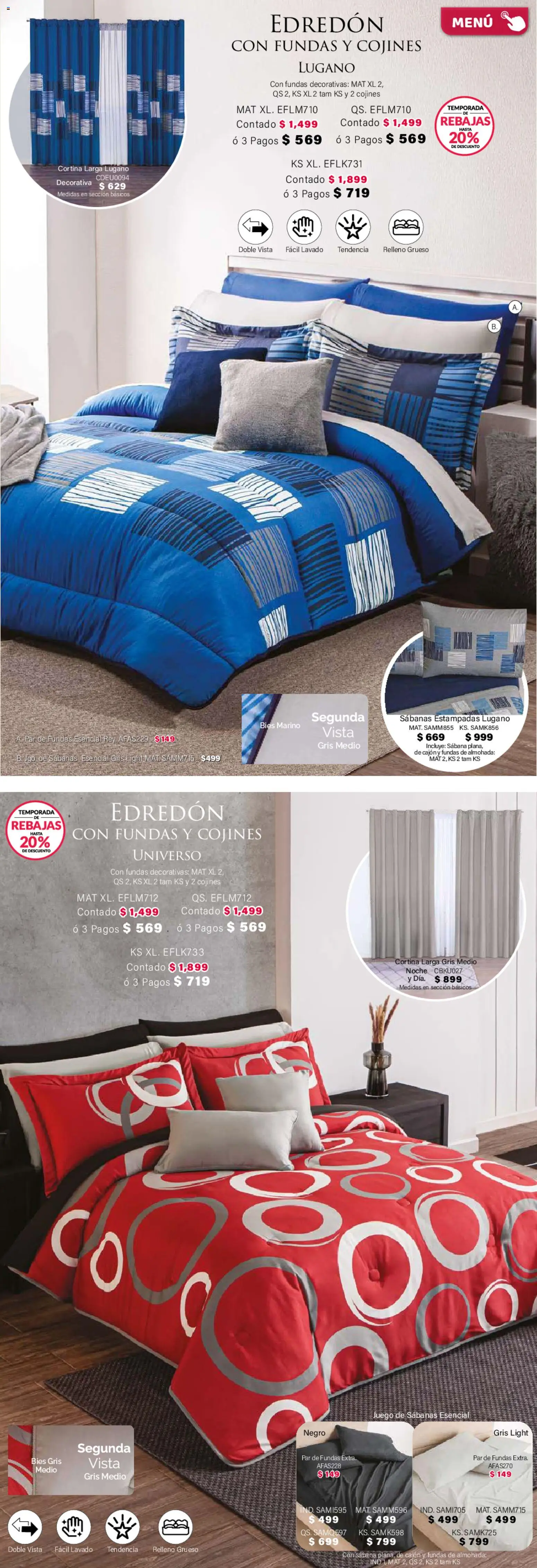 Nuevas ofertas de Colchas Concord válidas en toda la República Mexicana desde el 01.02.2026. ¡Encuentra las mejores ofertas en Colchas Concord catálogo! | Página: 46 | Productos: Juego, Almohada, Sabanas