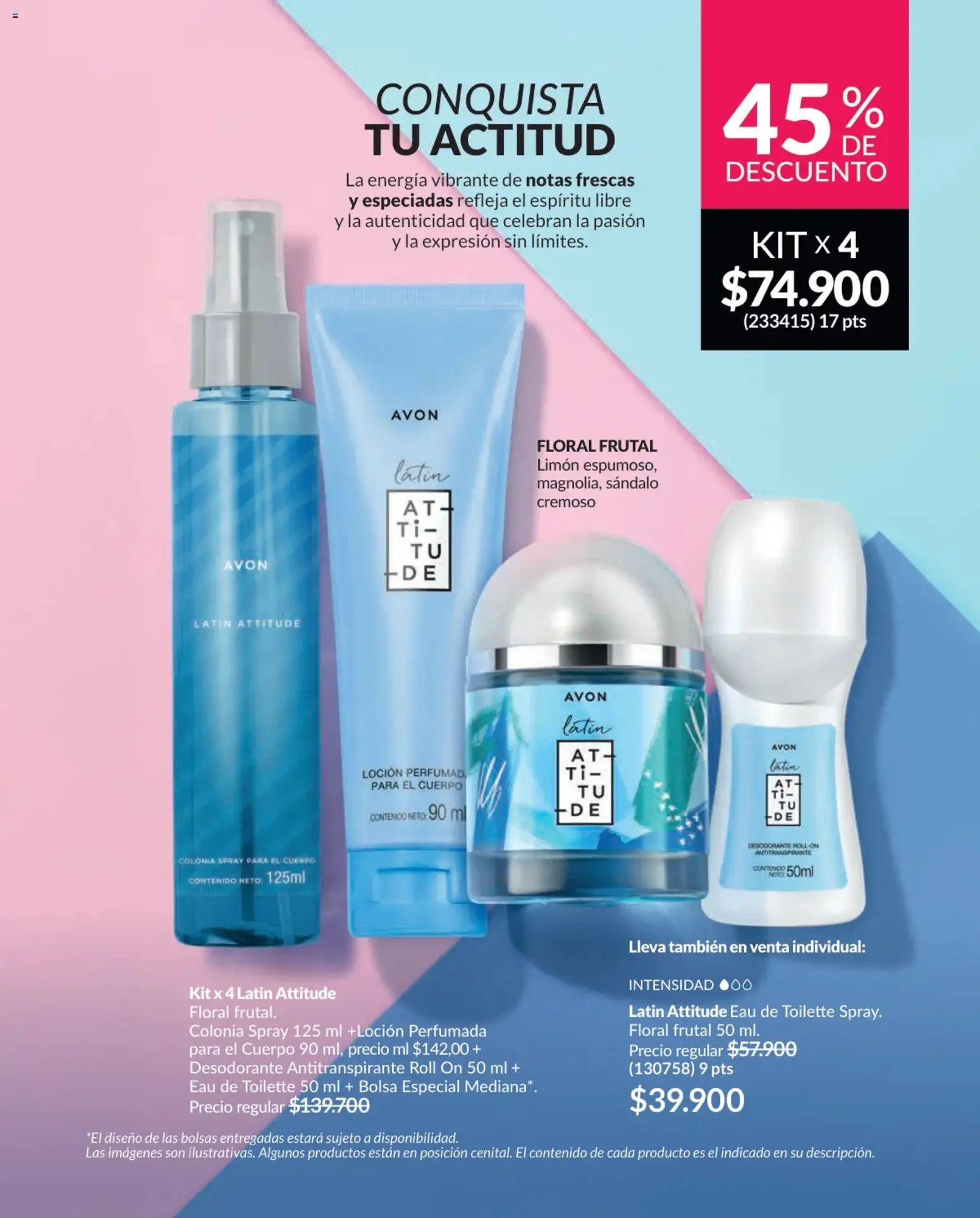 Avon revista - valida desde el 01.02.2026 | Página: 79 | Productos: Bolsa, Individual, Eau de toilette, Desodorante