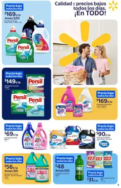 Vista previa de Walmart folleto Precios bajos todos los días, nuevo folleto de la tienda, válido en México a partir del 20.11.2025 | Página: 8 | Productos: Quitamanchas, Suavizante, Limpiador, Ropa