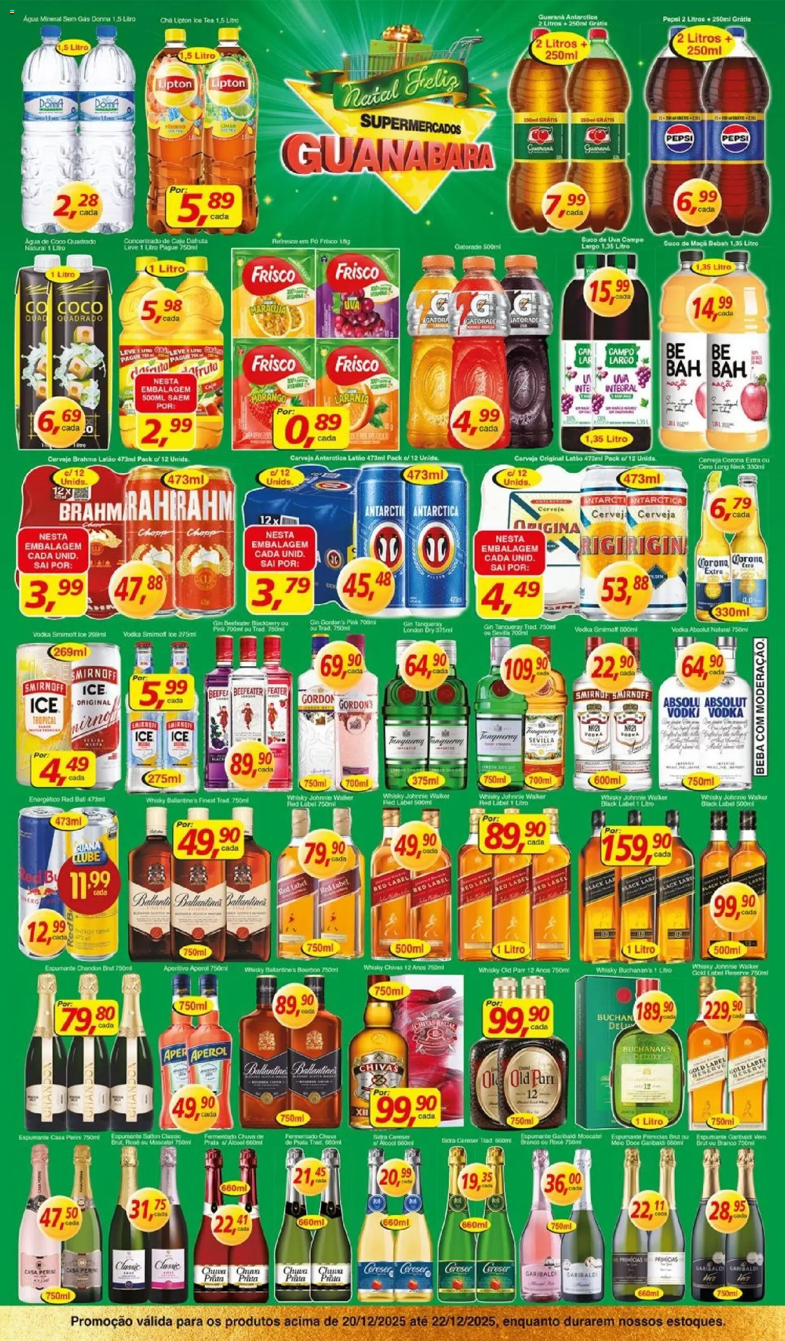 Supermercados Guanabara Folheto - válido de 20.12.2025 | Página: 10 | Produtos: Pó, Espumante, Suco, Vodka