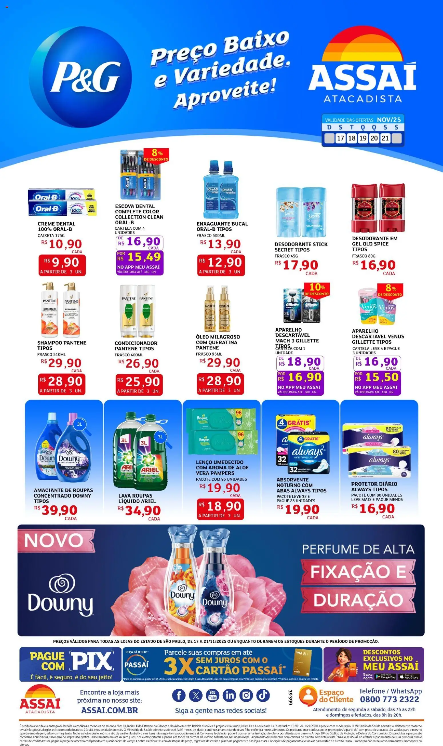 Assaí Atacadista Folheto - válido de 17.11.2025 | Página: 1 | Produtos: Perfume, Escova, Base, Creme