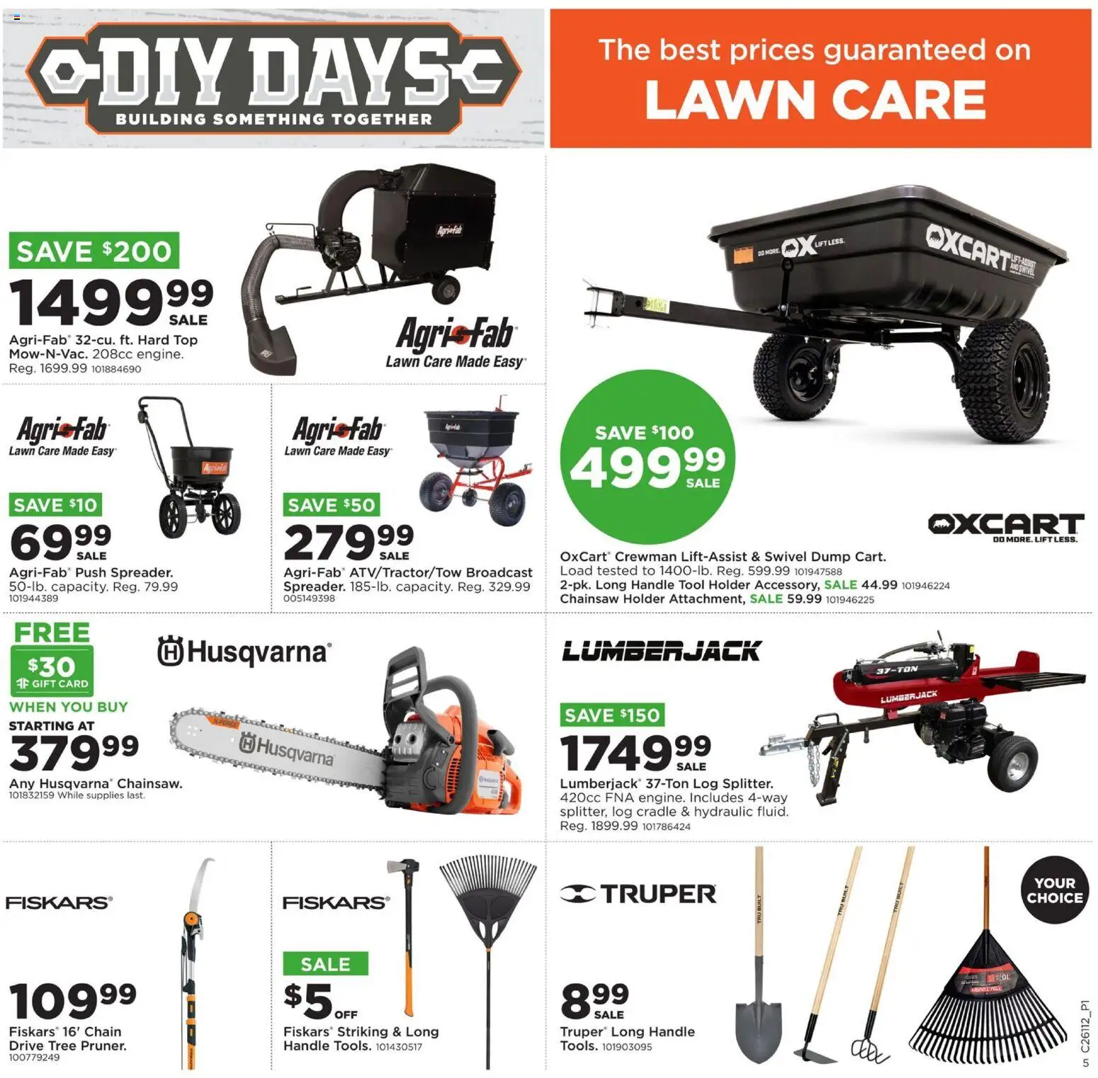 Mills Fleet Farm DIY Days - valid from 09.03.2026 | Page: 5 | Products: Swivel, Chainsaw