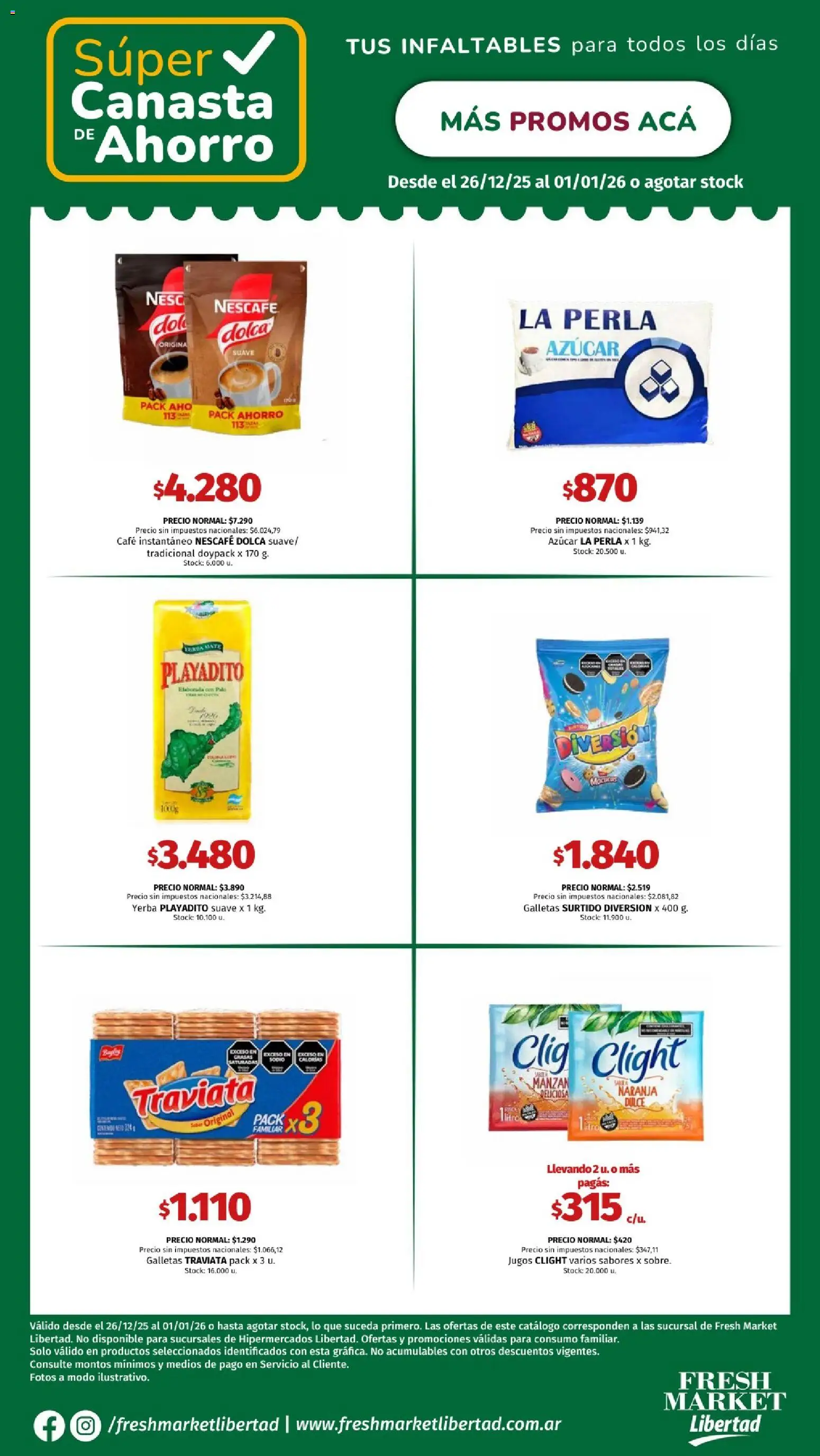 Hipermercado Libertad - CANASTA  │ válido desde el 26.12.2025 | Página: 6 | Productos: Mate, Yerba, Galletas, Canasta