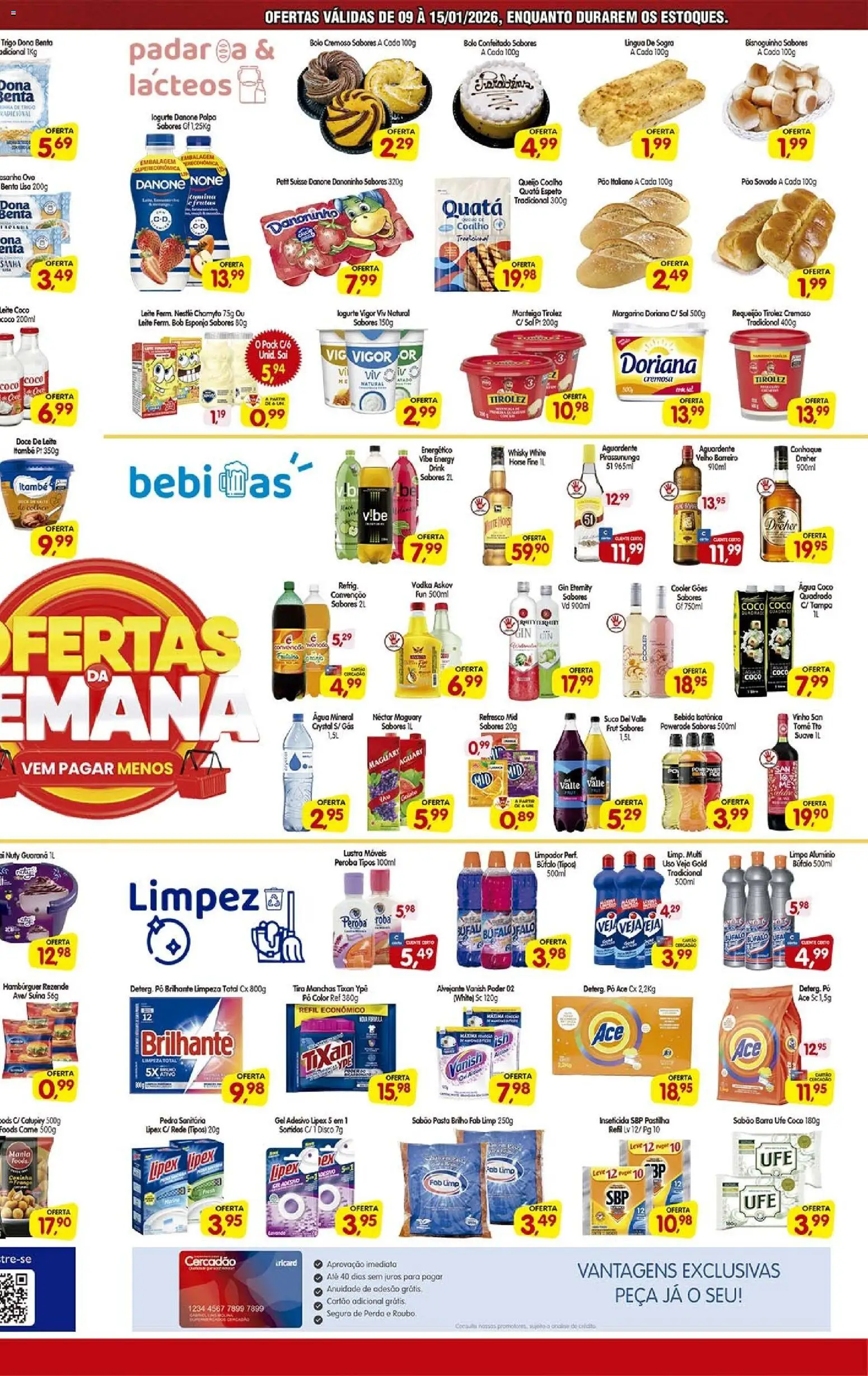 Cercadão Folheto - válido de 13.01.2026 | Página: 3 | Produtos: Guaraná, Manteiga, Bolo, Hambúrguer