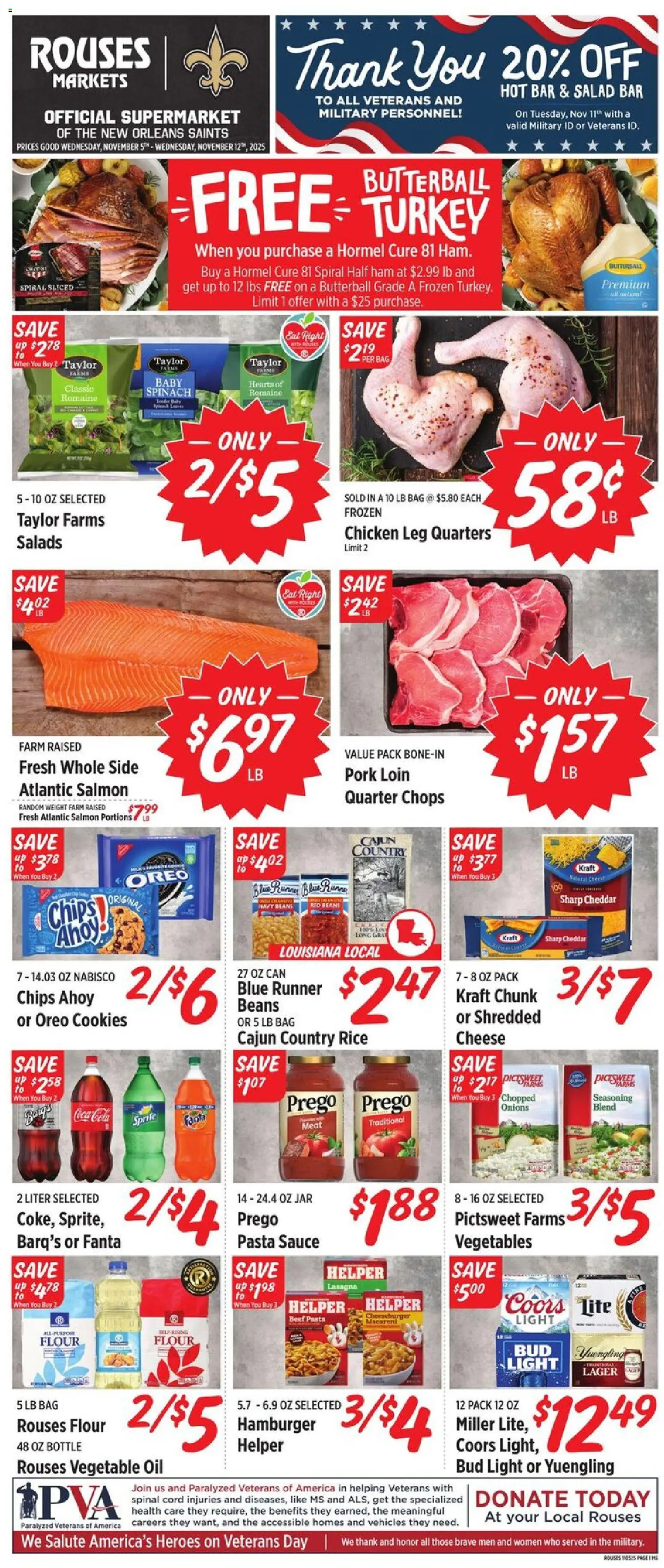 Rouses Weekly Ad - MS - valid from 05.11.2025 | Page: 2 | Products: Romaine, Cheese, Ham, Pasta
