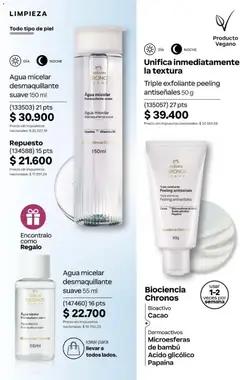 Vista previa Natura Catálogo Ciclo 4/2026 válido desde el 01.04.2026 | Página: 175 | Productos: Desmaquillante, Agua, Cacao