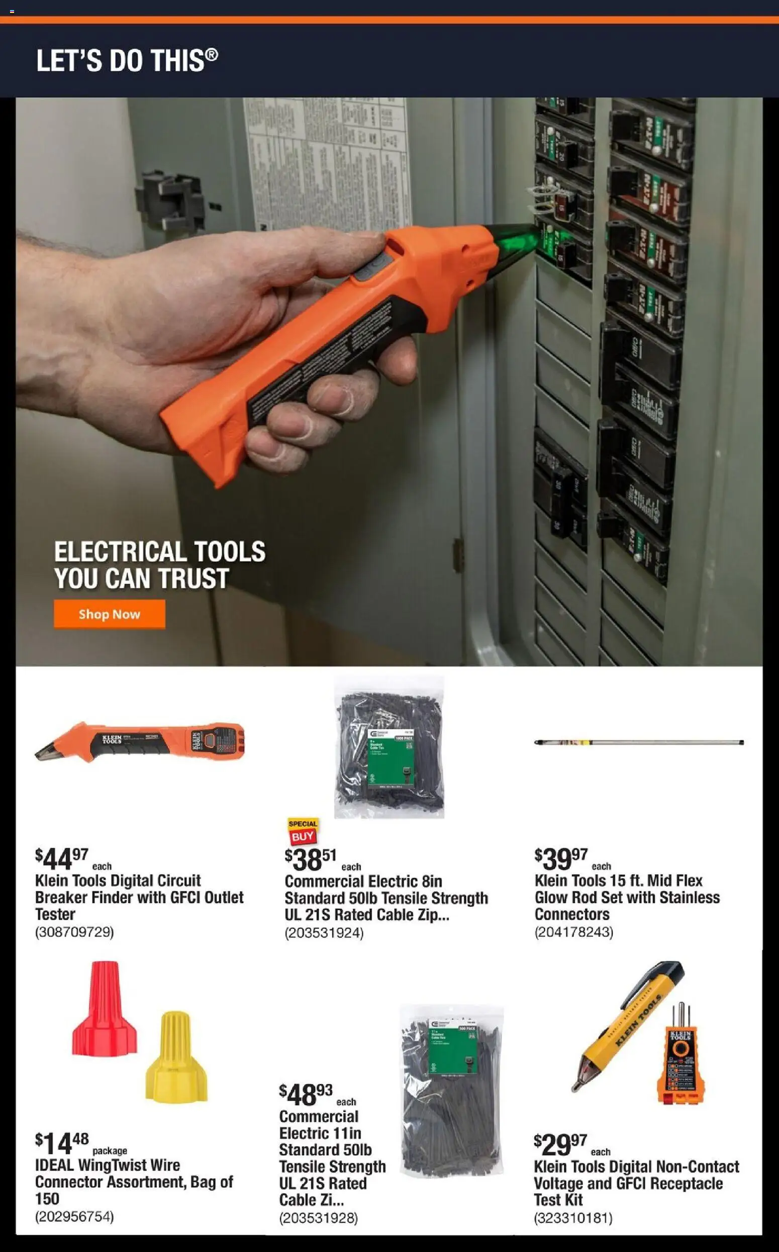 Home Depot Shop Pro Ad - IL - valid from 10.11.2025 | Page: 3 | Products: Wire, Cable, Connector, Rod