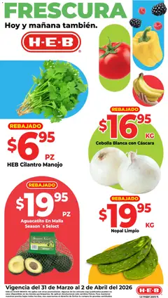 Vista previa de H-E-B folleto Frutas y venduras, nuevo folleto de la tienda, válido en México a partir del 31.03.2026