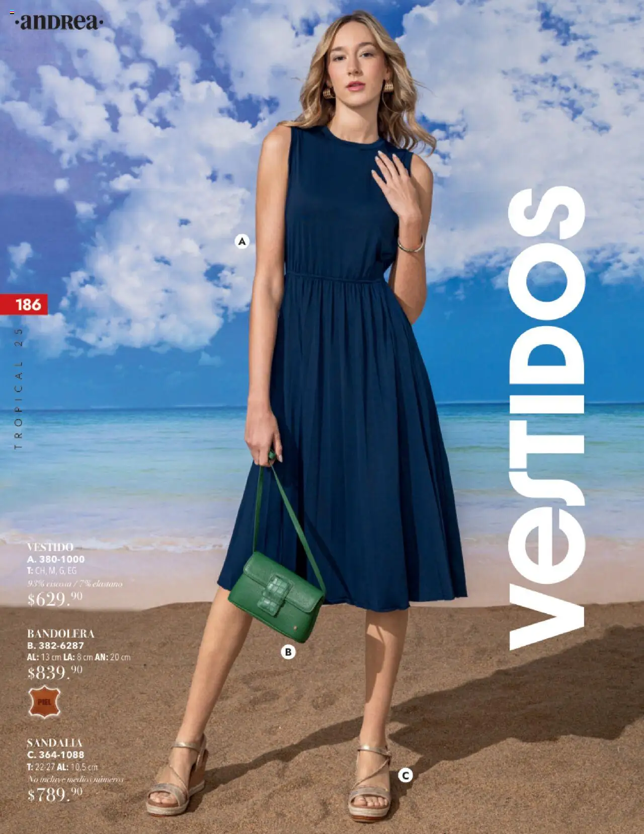Nuevas ofertas de Andrea válidas en toda la República Mexicana desde el 17.08.2025. ¡Encuentra las mejores ofertas en Andrea - Catálogo Tropical Otoño / Invierno! | Página: 186 | Productos: Vestido
