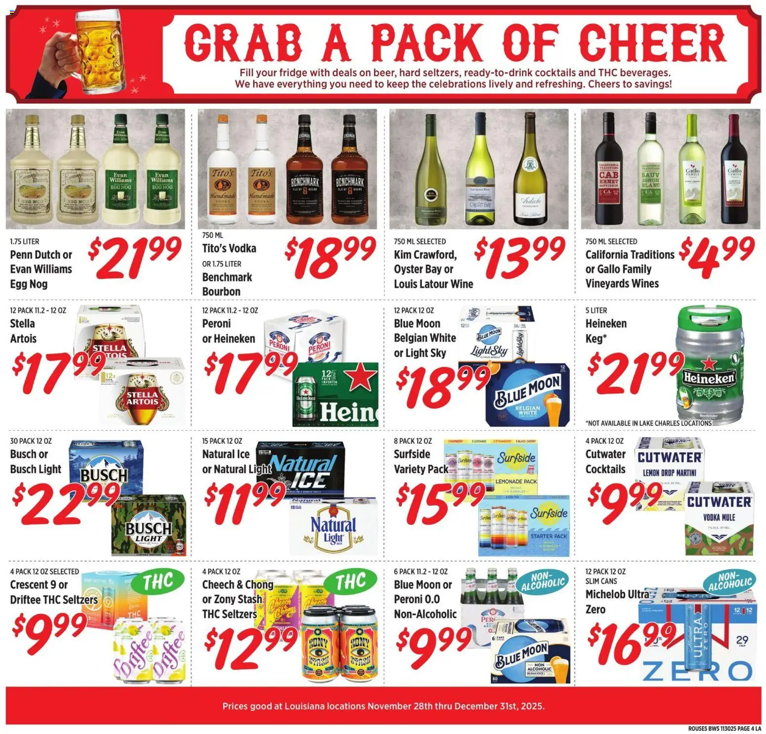 Rouses Alcohol Flyer - valid from 28.11.2025 | Page: 4 | Products: Bourbon, Vodka, Starter, Lemon