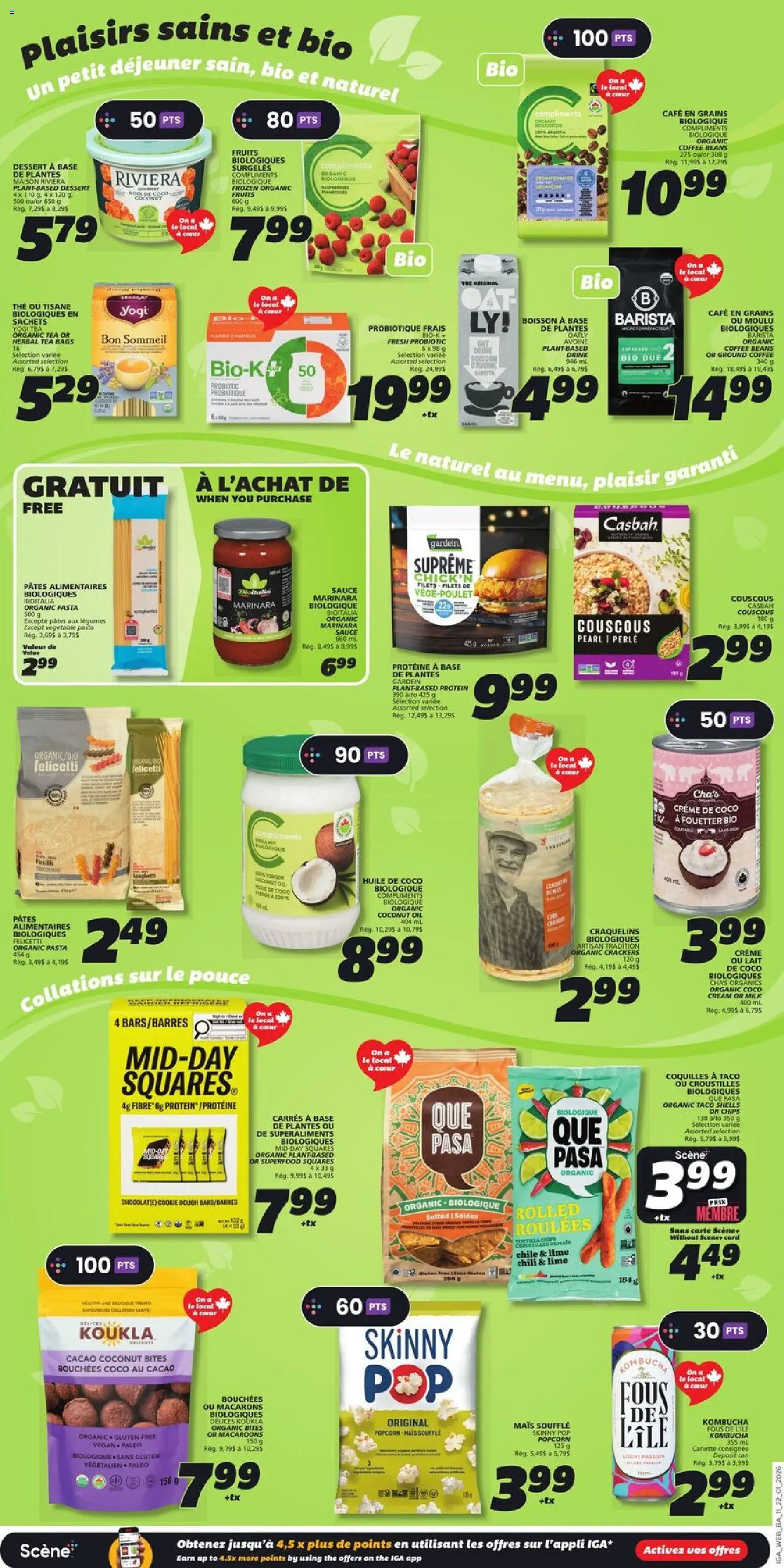 IGA flyer valid from 22.01.2026 | Page: 13 | Products: Chips, Milk, Oil, Coffee