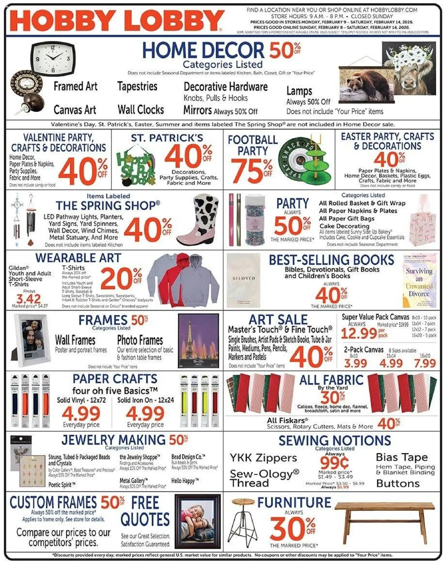 Hobby Lobby Weekly Ad - valid from 08.02.2026 | Page: 1
