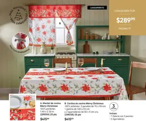Vista previa de A. Mantel de cocina Merry Christmas, 100% poliéster. 1.40 x 2.20 m. (209334) 25 pts, nuevo folleto de la tienda, válido en México a partir del 07.11.2025 | Página: 17 | Productos: Mantel, Cocina