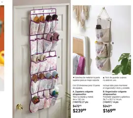 Vista previa de B. Organizador colgante atrapasueños, Poliéster algodón y plástico. 56.7 x 20.7 x 14 cm. (196997) 14 pts, nuevo folleto de la tienda, válido en México a partir del 02.04.2026 | Página: 99 | Productos: Organizador, Algodón