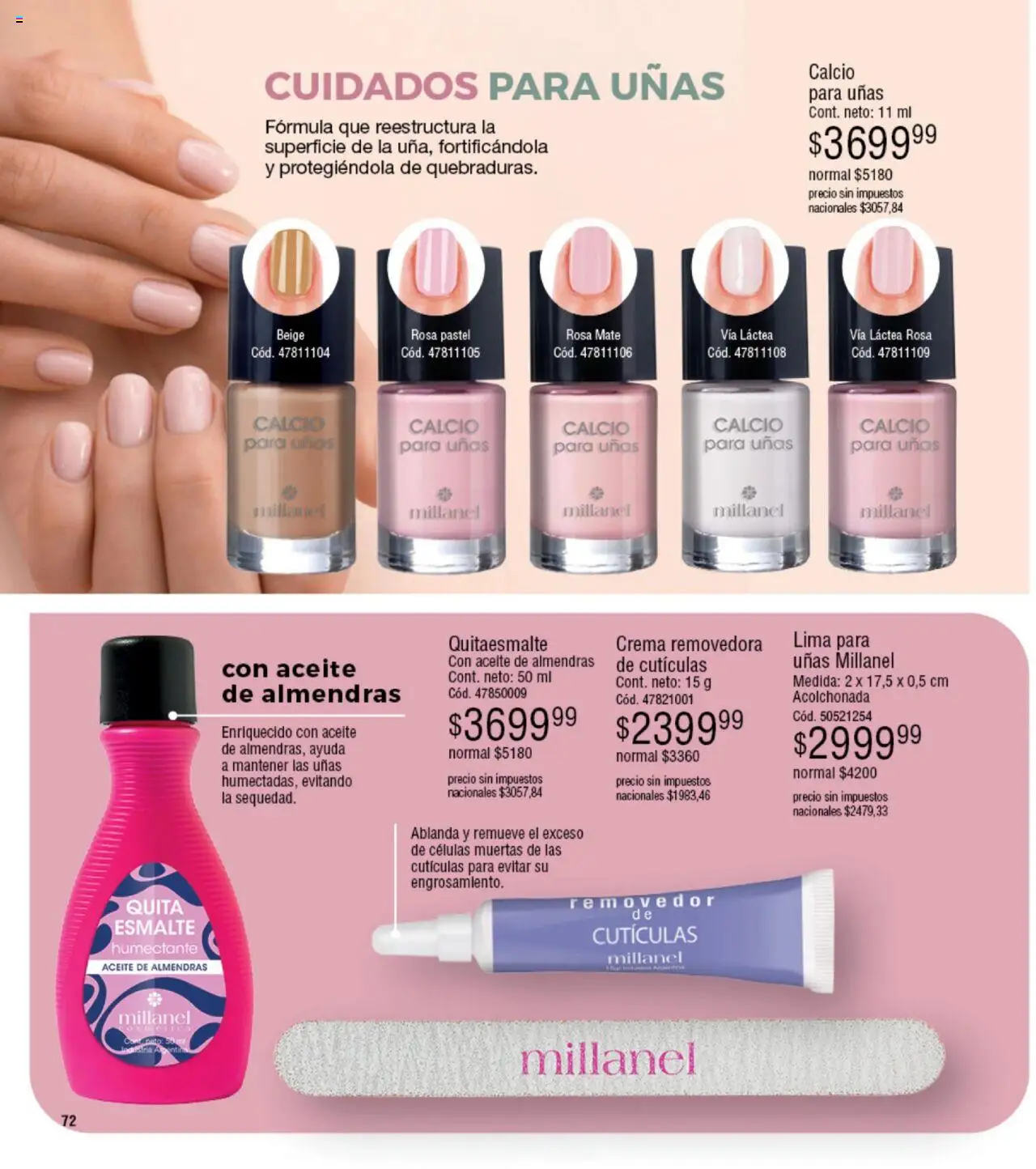 Millanel - Catálogo │ válido desde el 20.10.2025 | Página: 72 | Productos: Almendras, Aceite, Lima, Crema