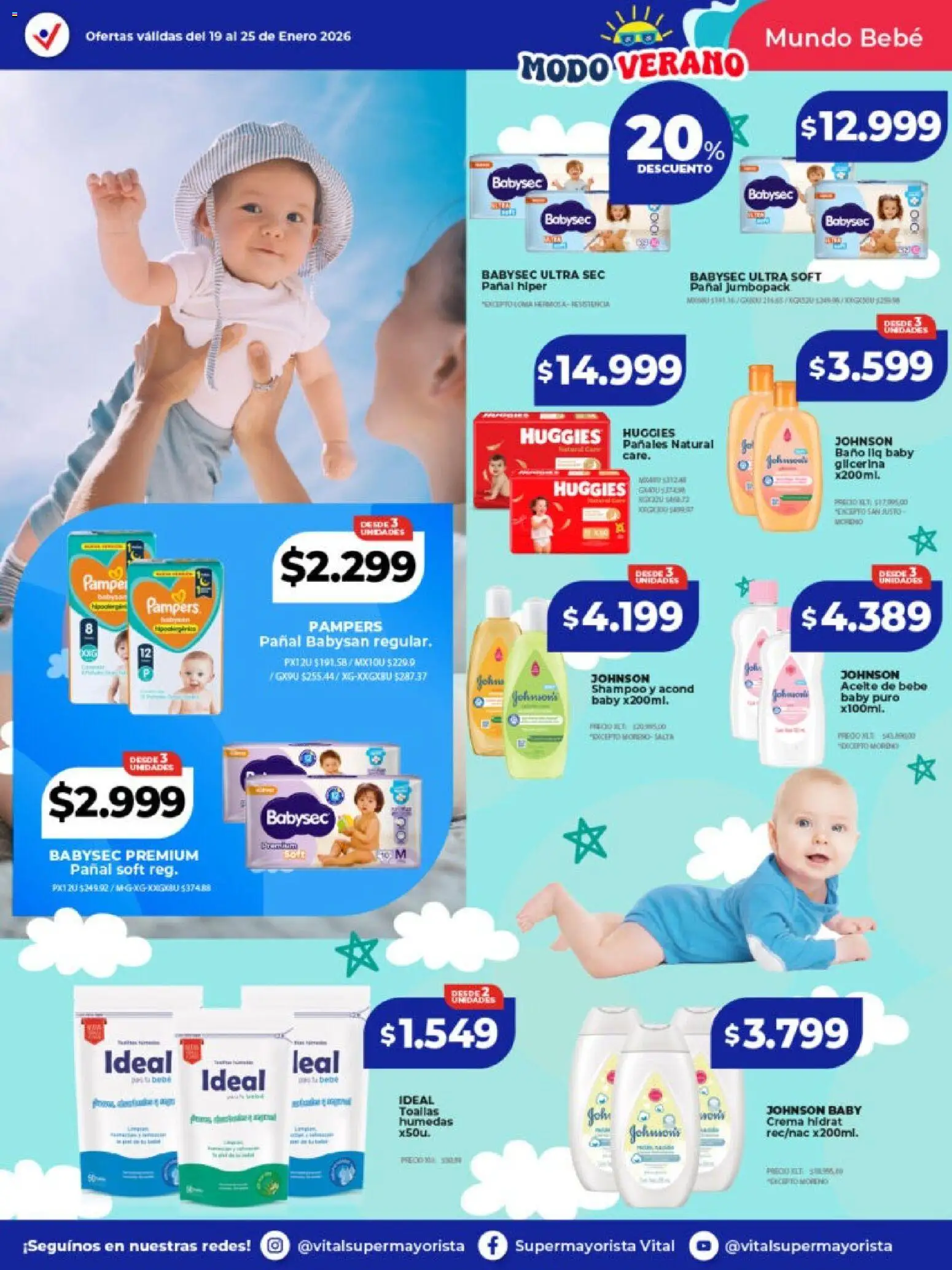 Vital - Ofertas - Laferrere  │ válido desde el 19.01.2026 | Página: 5 | Productos: Toallas, Baño, Pañales, Crema