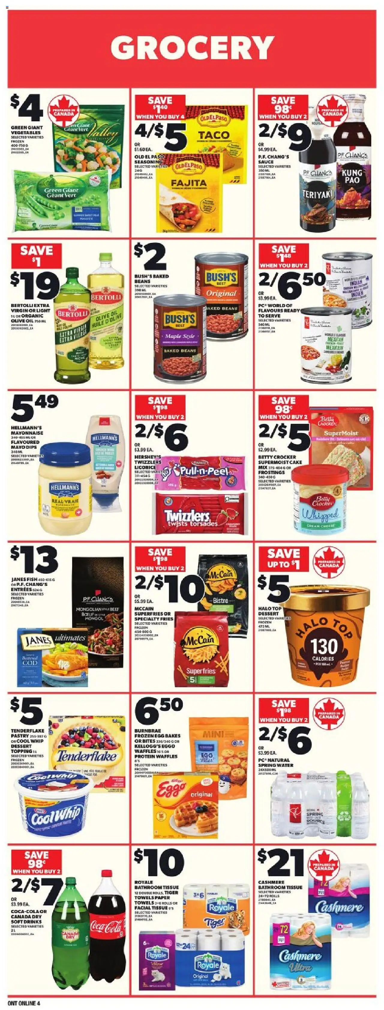 Loblaws flyer valid from 31.07.2025 | Page: 12 | Products: Fish, Beef, Cream, Oil