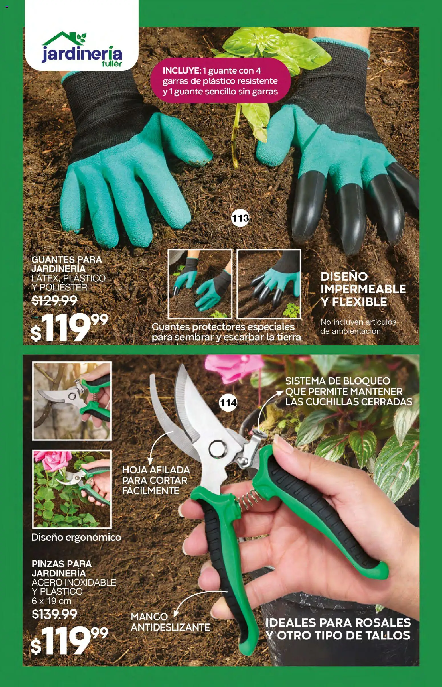 Nuevas ofertas de Fuller válidas en toda la República Mexicana desde el 21.01.2026. ¡Encuentra las mejores ofertas en Fuller campaña 21 2026! | Página: 64 | Productos: Guantes, Mango, Flexible, Guante