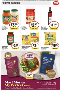 Preview of IGA catalogue QLD - valid from 08.04.2026 | Page: 9 | Products: Pizza, Lamb, Vegetables, Sauce